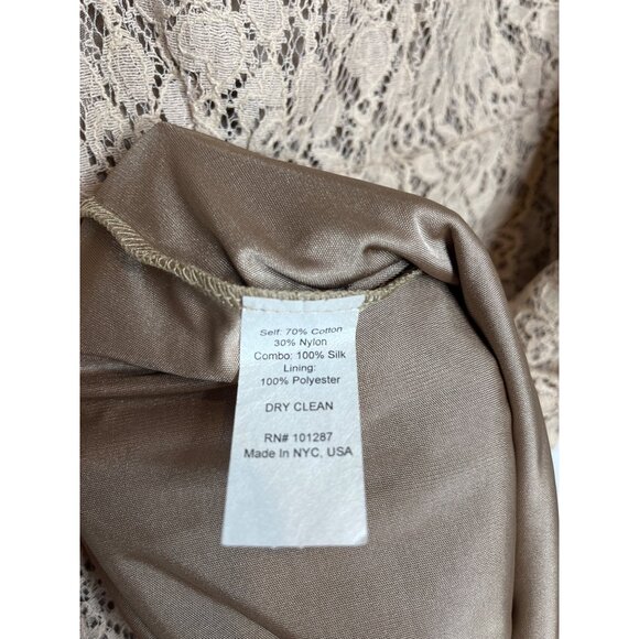 Alexia Admor Tan Lace Sheath Mini Dress S Cocktail Evening - Picture 8 of 8